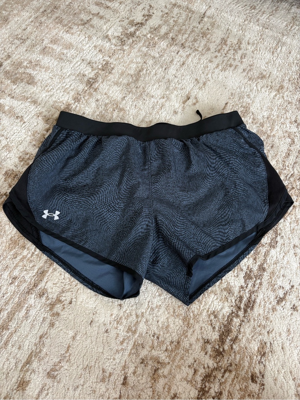 Under Armour Women's Black and Gray Running Shorts
